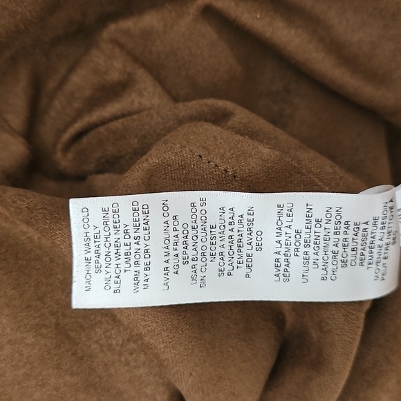 Chico's Faux Suede Open Front Vest Brown Size Small - Picture 5 of 5